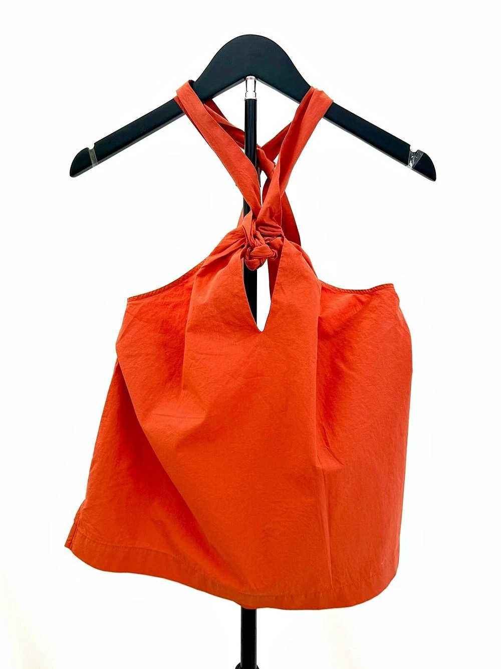 Universal Thread Cotton Tie-Back Tank Top in Orange XS